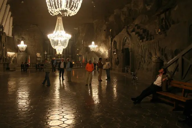 Wieliczka salt mine inside